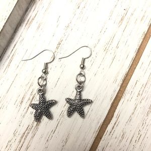Starfish Drop Earrings Silver | Coastal Style | Nickel Fre |  Pick Any 3 for $25